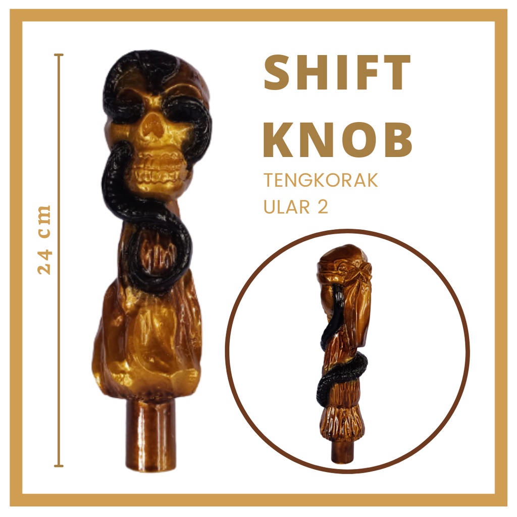 SHIFT KNOB GEAR SKULL SNAKE 2 GEAR STICK SKULL SNAKE MOTIF 2 คัน