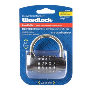 Wordlock : WDLPL-004-BK* กุญแจล็อก 5-Dial Combination Padlock, Black