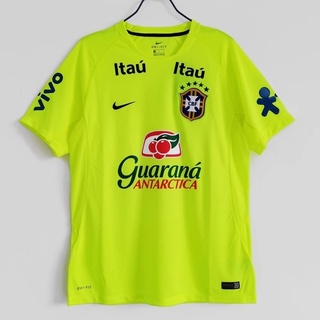 เสื้อกีฬาแขนสั้น ลายทีมชาติฟุตบอล Brazil Season 2020 21 ชุดเยือน สไตล์เรโทร คุณภาพสูง สําหรับผู้ชาย