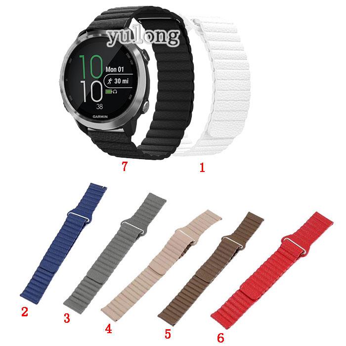 สายสายคล้องหนังวัวแท้สําหรับ Garmin Forerunner 645 245 245 M