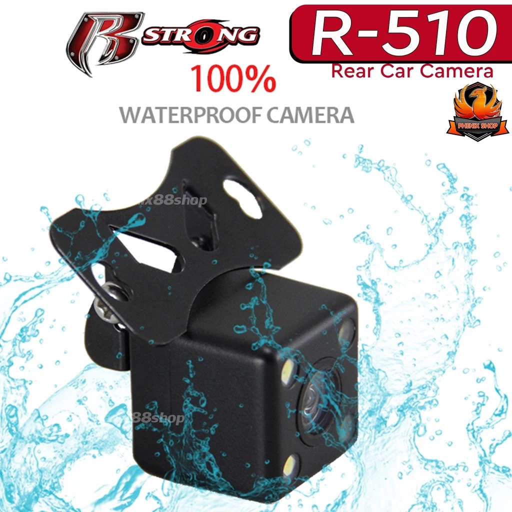 กล้องมองหลัง กล้องถอยหลังติดรถยนต์แบบเจาะ  R-STRONG Rear Camera รุ่น R-510 พร้อมไฟLED 4 จุด thumbnail 5