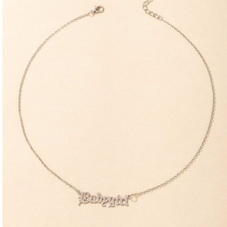 Baby girl silver necklace  สร้อยคอตัวอักษรเงิน