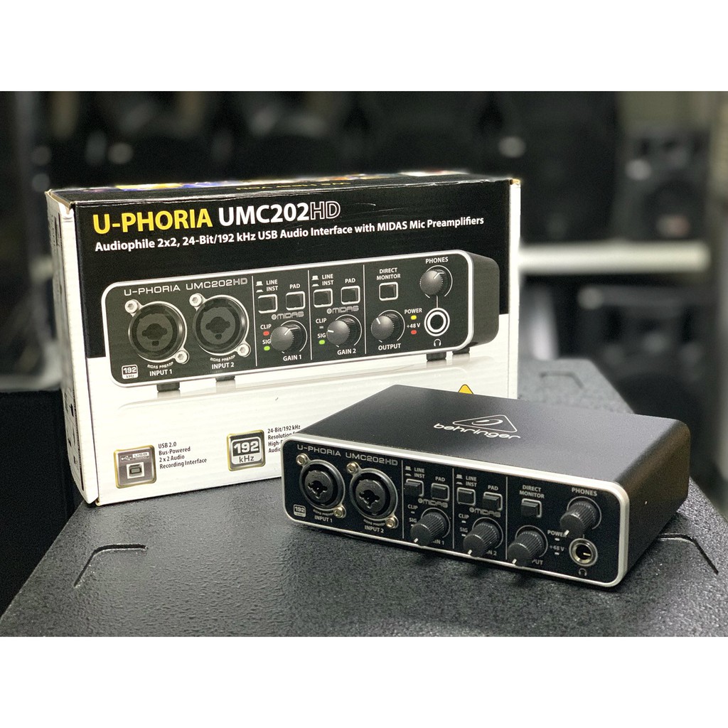 BEHRINGER UMC202HD USB 2.0 Audio Interface UMC 202 HD ออดิโออินเตอร์เฟส ...