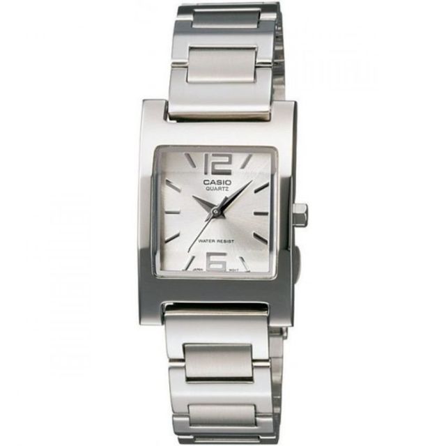 Casio นาฬิกาข้อมือ สายแสตนเลส รุ่น LTP-1283D-7 (สีขาว)