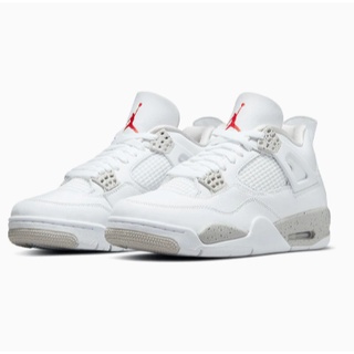 Nike Air Jordan 4 Retrowhite Oreo CT8527-100 รองเท้าผ้าใบลําลอง สีขาว