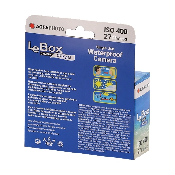 *ส่งฟรี*กล้องใช้แล้วทิ้ง AgfaPhoto LeBox 400/27 Flash/  AgfaOcean / AgfaBlack&White