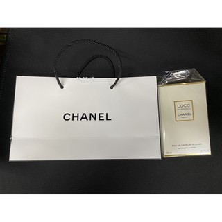 ถุงกระดาษchanel ชาแนลพร้อมกล่องน้ำหอม chanel coco ถุงพร้อมกล่องของแท้มี1ชุด