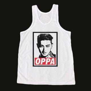 เสื้อกล้าม ผ้าตาข่าย เสื้อกล้ามรู เสื้อสกรีนลาย เสื้อแฟชั่น เสื้อแขนกุด เสื้อกล้ามกีฬา เสื้อฮิปฮอป OPPA Choi Si Won