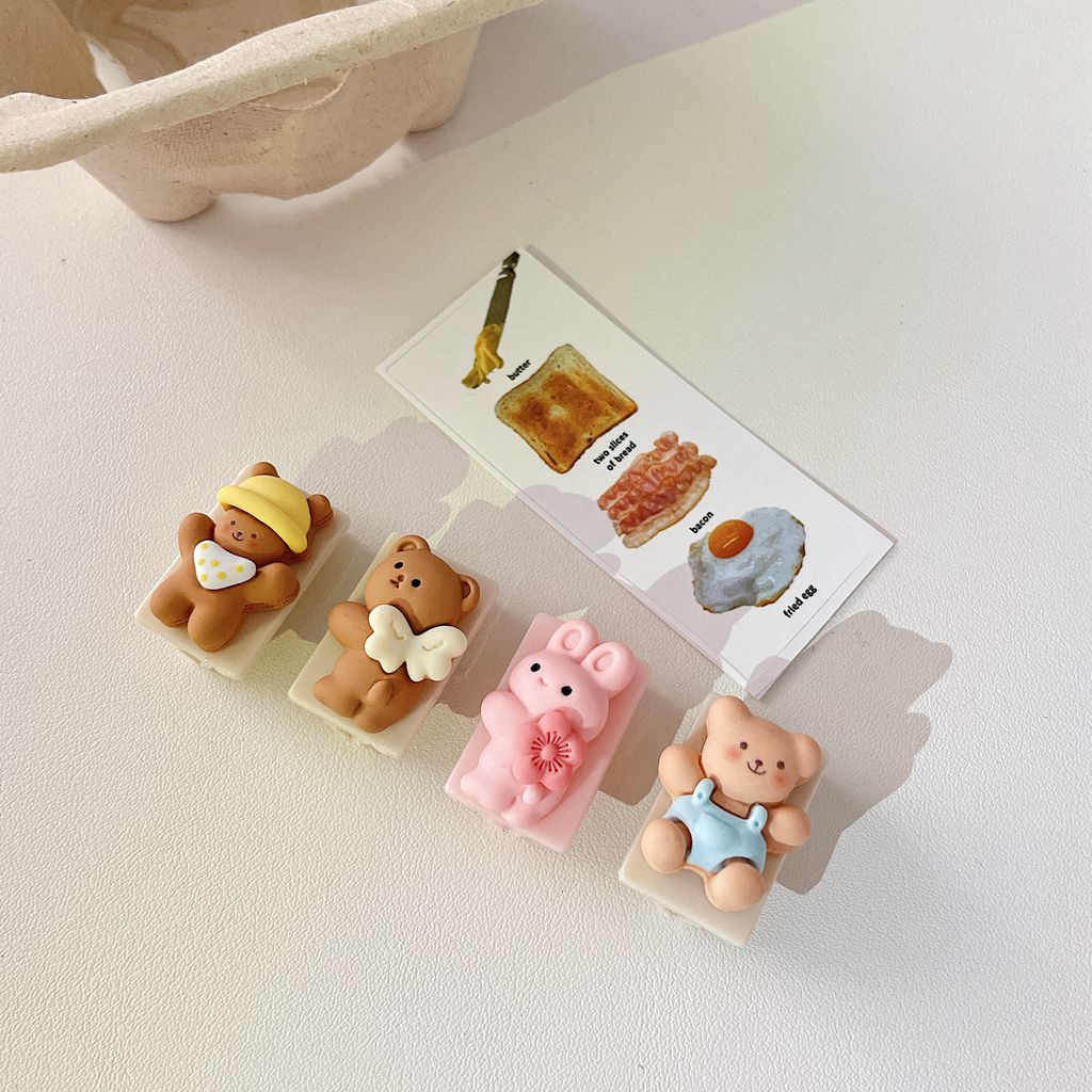เคส TPU นิ่ม ป้องกันสายชาร์จ USB ลายการ์ตูนกระต่าย หมี รูปที่ 7