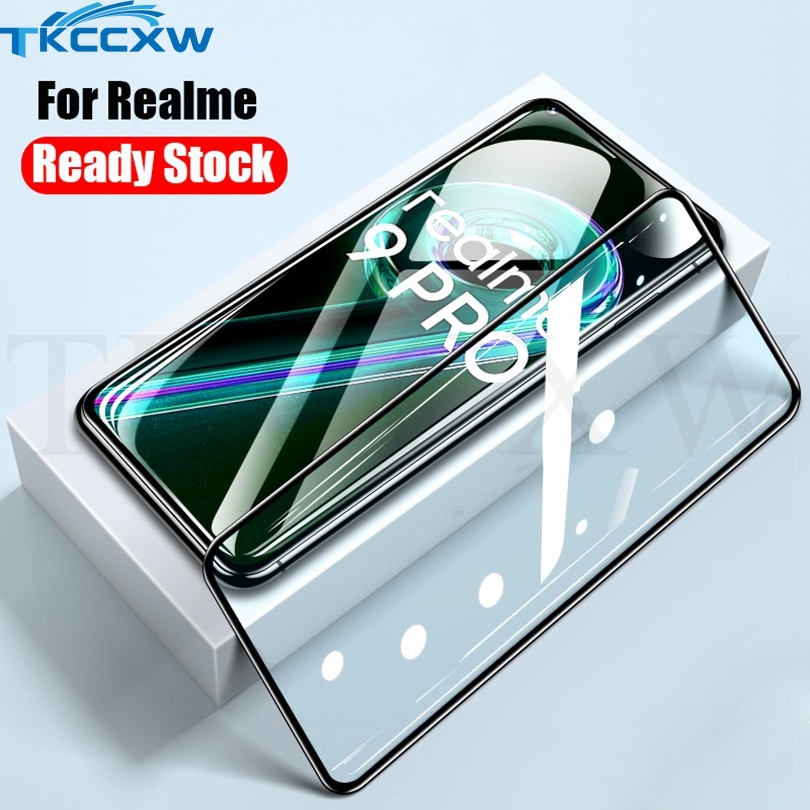 ฟิล์มกระจกนิรภัยกันรอยหน้าจอ แบบเต็มจอ สําหรับ Realme C55 9 Pro+ C31 C35 9i GT2 Pro Q3t Q3s GT Neo3 