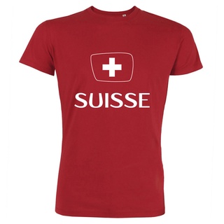 เสื้อยืดผ้าฝ้ายพิมพ์ลายขายดี เสื้อยืด พิมพ์ลายธงนักฟุตบอล SUISSE แฟชั่นฤดูร้อน สําหรับผู้ชาย