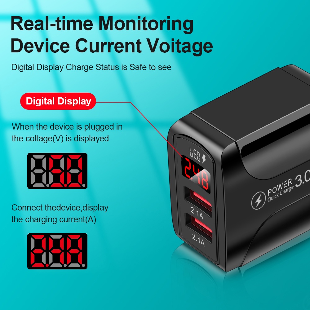 QC 3.0 4.0 USB Charger Quick Charge Portable Phone Fast Charging