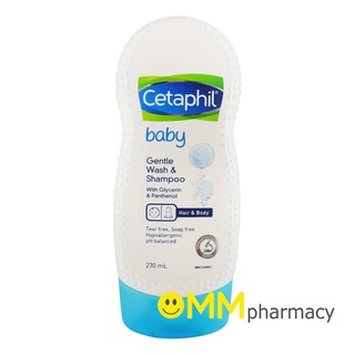 CETAPHIL BABY WASH&amp;SHAMPOO 230 ml / ขวด  เบบี้ เจนเทิล วอช แอนด์ แชมพู