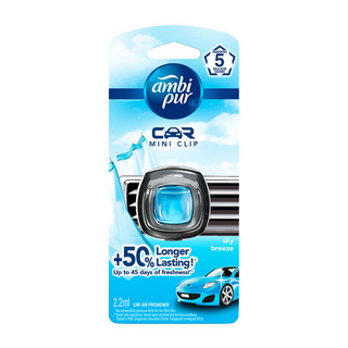 🔥ยอดฮิต!! น้ำหอม AMBIPUR คาร์มินิ สกายบรีซ 2 มล. CAR AIR FRESHENER AMBI PUR CAR MINI CLIP 2.2ML SKY BREEZE น้ำหอมปรับอาก