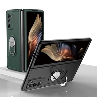 เคสโทรศัพท์แบบบางป้องกันรอยขีดข่วนพร้อมขาตั้งสําหรับ Samsung Galaxy Z Fold 2 5G 2020