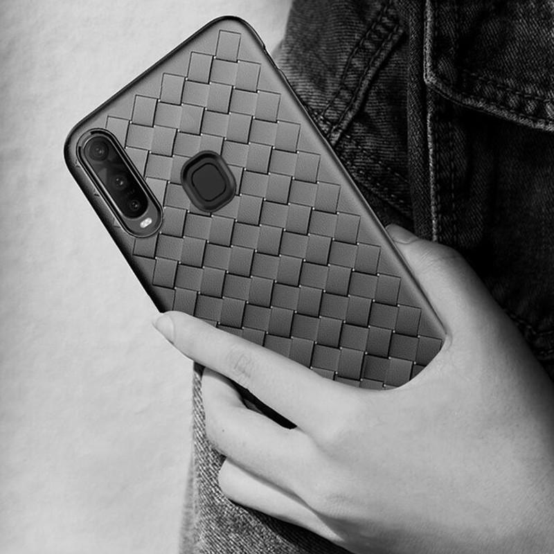 Vivo Y11 Y17 Y12 Y15 2020 Y19 Y95 Y91 Y93 Y85 V9 หนังนุ่มสานรูปแบบเคสโทรศัพท์