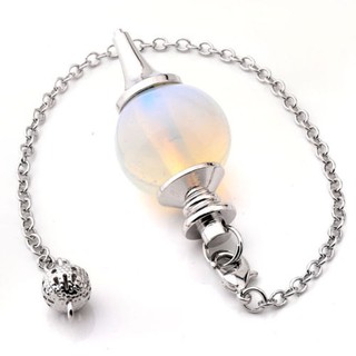 Pendulum Divination Dowsing Point Ball Bead Wicca Chain Pendant