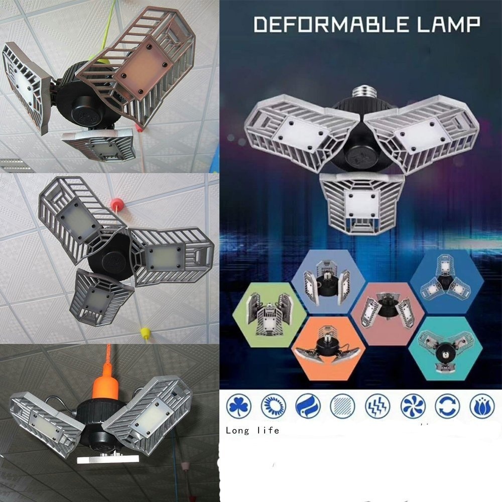 🔥💡โคมไฟหม้อแปลง 60 วัตต์ + ขั้วหลอดไฟ E27 เหมาะสำหรับโกดัง เหมือง โรงรถ ฯลฯ 220 โวลต์, 6000 ลูเมน - รูปที่ 2