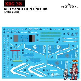 ดีคอลน้ำ [DELPI] KRG 38 RG EVANGELION UNIT 08 EVA 08 1/144 WATER DECAL