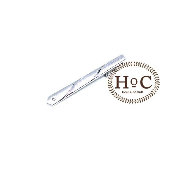 Houseofcuff Pin Tie Clip Tie Pin Silver Bezel 01