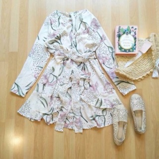 เดรสกระโปรง แขนยาว ใส่ไปเที่ยวทะเลได้ ส่งฟรีค่า