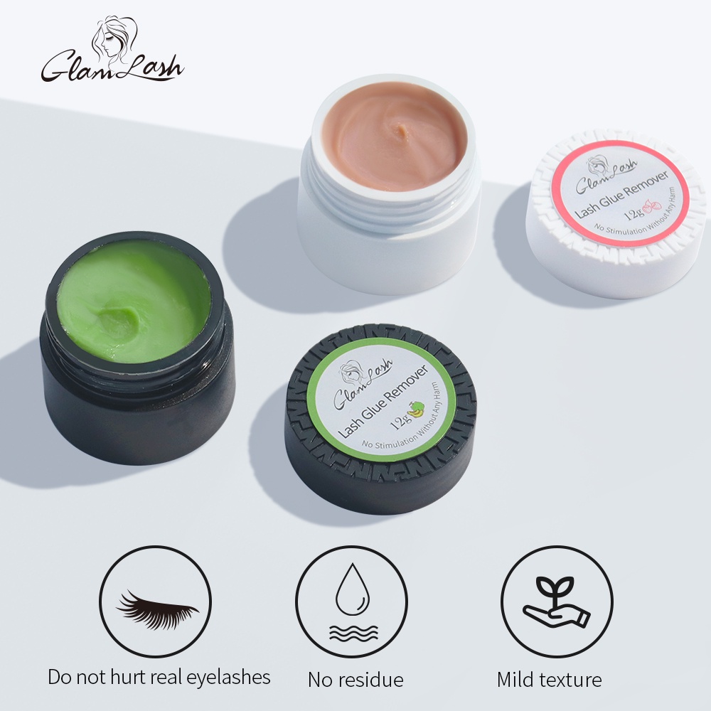 Glamlash 12g Grafting Eyelash Extension กาว Remover ไม่ระคายเคือง Plant กาวเจล Remover Eye Lashes Make Up Remover ครีม