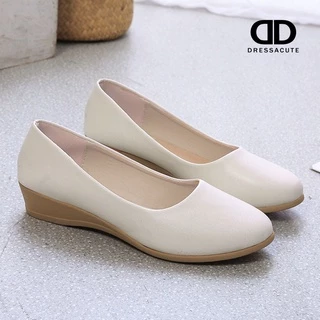 DRESSACUTE (1.5 นิ้ว) รองเท้าคัชชูส้นสูง ( พื้นปั้ม LOVE ) หนังเทียมนิ่ม 6898 / OY135