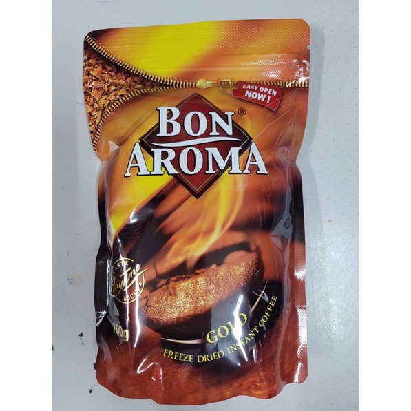 กาแฟสำเร็จรูป บอนอโรมาโกลด์ ถุง100g BON AROMA GOLD FREE DRIED INSTANT COFFEE