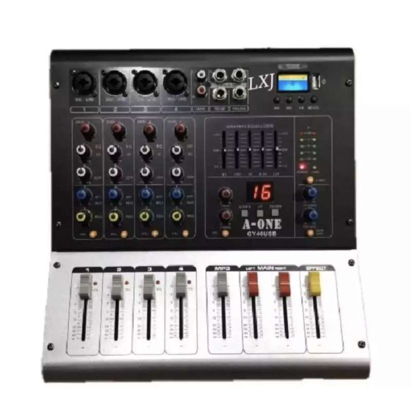 LXJ เพาเวอร์มิกเซอร์ Power mixer A-ONE GY-40 USB ( 4 channel )