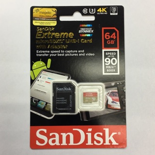 sandisk extreme64GB speed 90mb
