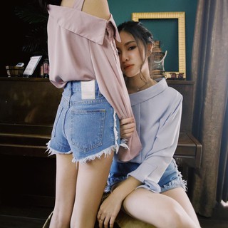 vivang VC005 : BOUDOIR TOP เสื้อเชิ้ตแขนยาว