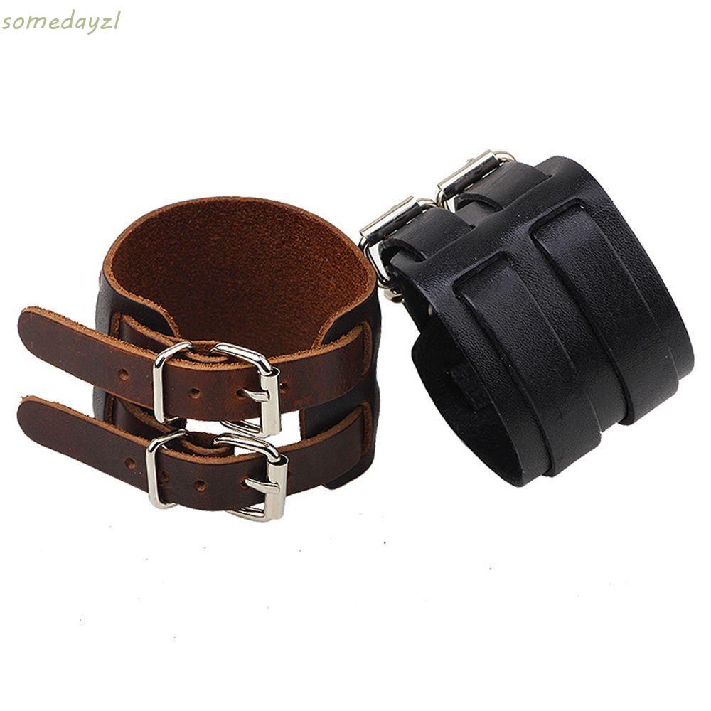 Somedayzl สายรัดข้อมือ หนัง PU หัวเข็มขัดโลหะ สไตล์เกาหลี พังก์ แนวสตรีท หลากสี เครื่องประดับแฟชั่น สําหรับผู้ชาย และผู้หญิง