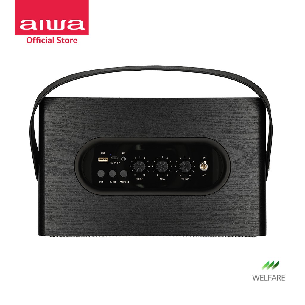 ผ่อน 0 AIWA Retro Plus Bluetooth Speaker ลำโพงบลูทูธพกพา BASS ...