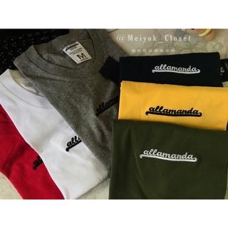 เสื้อยืด Allamanda เสื้อยืดคอกลม ทรงเข้ารูป แต่งงานปักคุณภาพที่หน้าอก เนื้อผ้านุ่ม ใส่สบาย