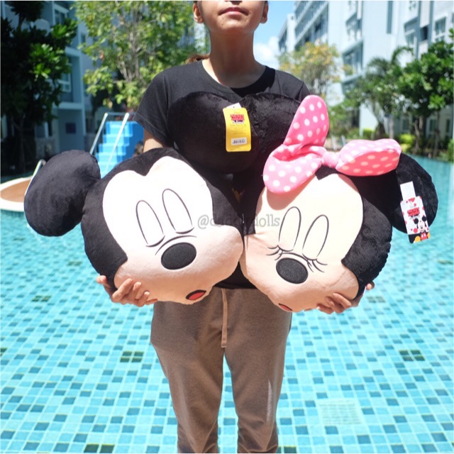 หมอนอิง Mickey มิกกี้ & Minnie มินนี่ Sleepy หลับตา 15นิ้ว