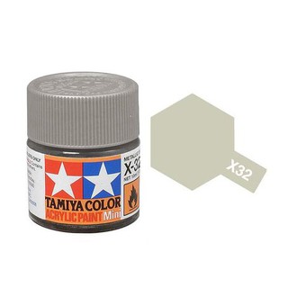 สีสูตรน้ำทามิย่า Tamiya Acrylic X32 Titanium Silver 10ml