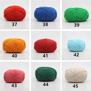 DUWEN ไหมพรมคอตตอนนม 4plyน้ำหนัก50กรัม ไหมพรม Cotton