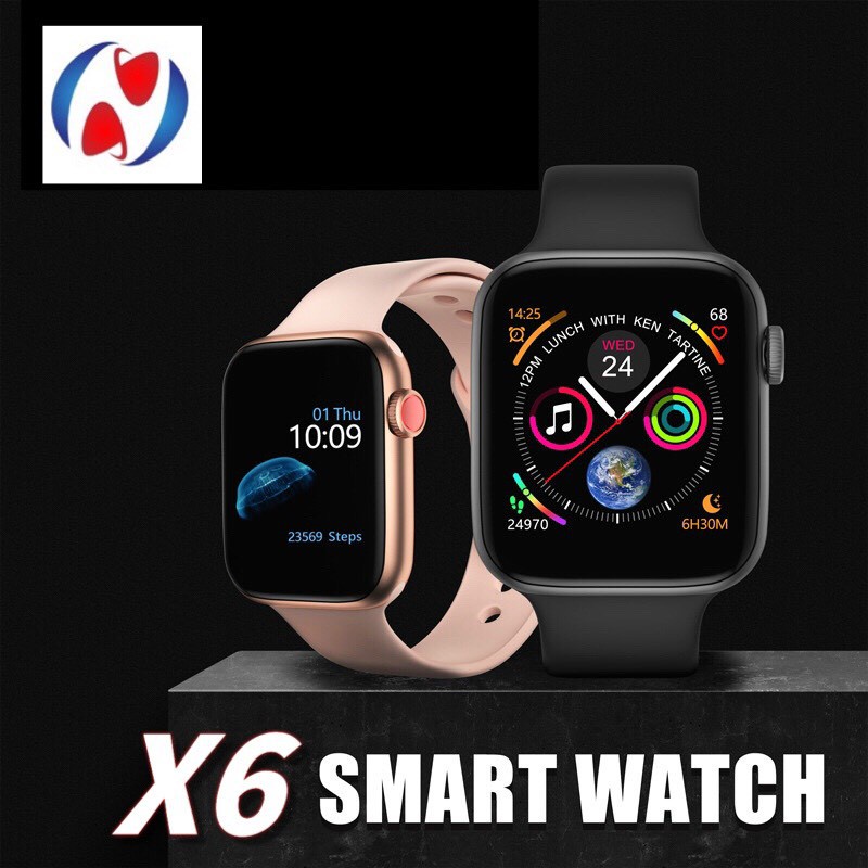 MK X6นาฬิกาข้อมือ smart watch s 6 สําหรับผู้ชายผู้หญิงเชื่อมต่อบลูทูธวัดอัตราการเต้นหัวใจเหมาะกับการเล่นกีฬา