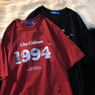 เสื้อยืดคอกลม แขนสั้น พิมพ์ลายกราฟฟิค 1994 สไตล์อเมริกันย้อนยุค โอเวอร์ไซซ์ สําหรับผู้หญิง