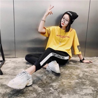 เสื้อยืดโอเวอร์ไซส์ ลาย บาร์โค้ด