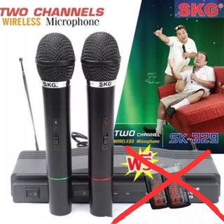 🔥ลด30฿ INC5LEL5🔥SKG รุ่น SK-329/328 พร้อมเครื่องรับสัญญาณ ประกัน 1 ปี ต่อลำโพงขยายเสียง แอมป์ขยายเสียง ไม่แถมถ่าน