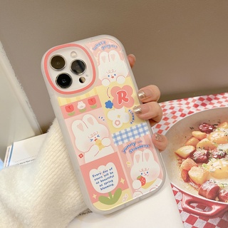 เคสซิลิโคนนิ่ม ลายกระต่ายน่ารัก สําหรับ iPhone 15 Pro Max 15 Plus 14Pro 14ProMax 11 12 13 Pro Max mini X XS Max XR 7 8 Plus SE