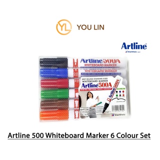 Artline 500A ไวท์บอร์ดมาร์กเกอร์ 6 สี