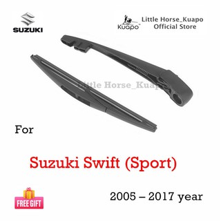 Kuapo ที่ปัดน้ำฝนด้านหลัง ซูซูกิ สวิฟท์ Suzuki Swift 2005 ถึง 2017 ปี (ชุด/ก้าน/ยางใบมีด/ฝาครอบน็อต) ปัดน้ำฝน กระจก หลัง ซูซูกิสวิฟท์