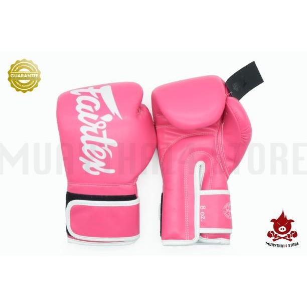 นวมชกมวย นวมหนังเทียม Fairtex Micro-Fiber Boxing Gloves - BGV 14 Pink-White นวมต่อยมวย สีชมพู-ขาว