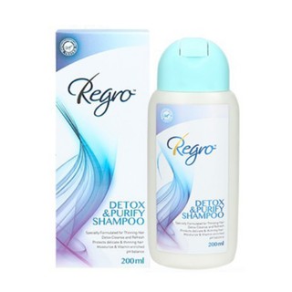 Regro Detox &amp; Purify Shampoo รีโกร แชมพู สูตรดีท็อกซ์ 1 ขวด ขนาด 100 ml (19871) / 200 ml (17784)