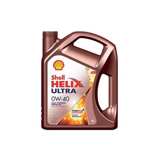 SHELL น้ำมันเครื่องสังเคราะห์แท้ 100% Helix Ultra เบนซิน 0W-40 (4 ลิตร)