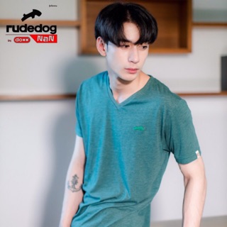 rudedog T-shirt เสื้อยืด คอวี รุ่น V–Expert แฟชั่น คอวี ลายปัก ผ้าฝ้าย cotton ฟอกนุ่ม ไซส์ M, L, XL, Sญ, Mญ, Lญ