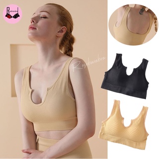 CB-654 [Sportbra4u] บราเว้าหน้า สายฝอ ชุดชั้นในแฟชั่น ครอปบรา เสื้อเอวลอย