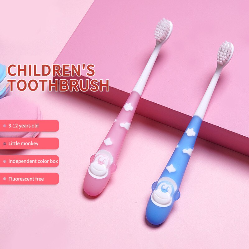 แปรงสีฟัน ด้ามจับนิ่มพิเศษ ลายการ์ตูนน่ารัก สําหรับเด็กทารก อายุ 3-12 ปี